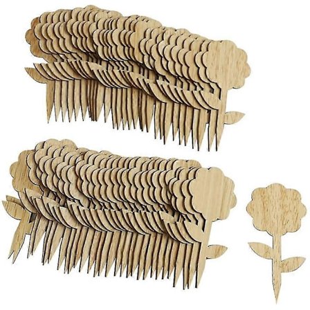 60 Stykker Tre Plantetiketter Tre Planteskilt Etiketter Merking Hagearbeid Planteskole Etiketter Hagestake Plantetiketter for Blomsterplanter