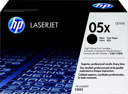 HP 05X svart LaserJet-tonerkassett med hög kapacitet, original, 883585695782