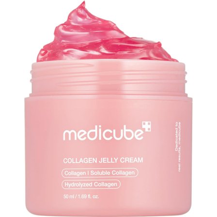 medicube Collagen Jelly Cream - Niacinamid & Frysetørket Hydrolysert Kollagen - Øker hudens barrierehydrering