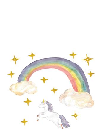 Wallstickers Unicorn Rainbow Home Kids Decor Wall Stickers Animals Multi/mønstret That's Mine*Betinget Tilbud