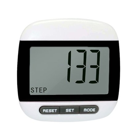 LCD Pedometer Steg Kilometer SVART