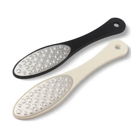 2 st (Svart+beige) Pedikyr i rostfritt stål för dubbel död hud