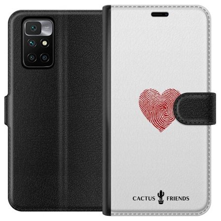 Yhteensopiva Lompakkokotelo Xiaomi Xiaomi Redmi 10 Cactus and Friends - Fingerprint Love