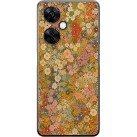 Kompatibel Mobilcover til OnePlus Nord CE 3 Lite Blomstereng i varme toner med en nostalgisk malerfølelse