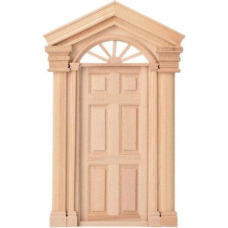 1:12 Nuken talo DIY Mini Puinen Ovi Ikkuna Tarvikkeet Tuulenpitävä