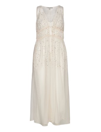 Robyn Emb Dress White AllSaints