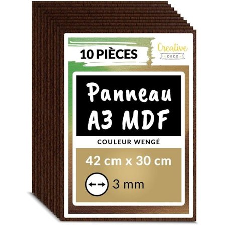 MDF-levy - Creative Deco - 10 kpl - 420x300mm - Laserleikkaus - Luova askartelu