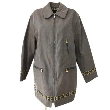 Fendi Vintage Pre-owned Polyester ytterklder brun, Dam Vintage Jackor, Dam, Storlek: L