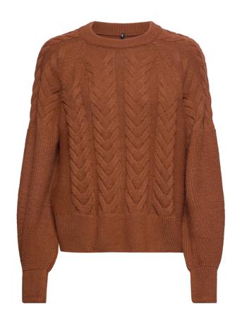 Onlsille Zl L/S Pullover Knt Brown ONLY
