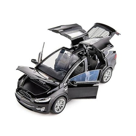 1/32 Tesla Model X 90d SUV Lekebilmodell Diecast Legering Miniatyr Lyd & Lys Trekk Tilbake 1:32 Samling Gave Til Gutt Barn
