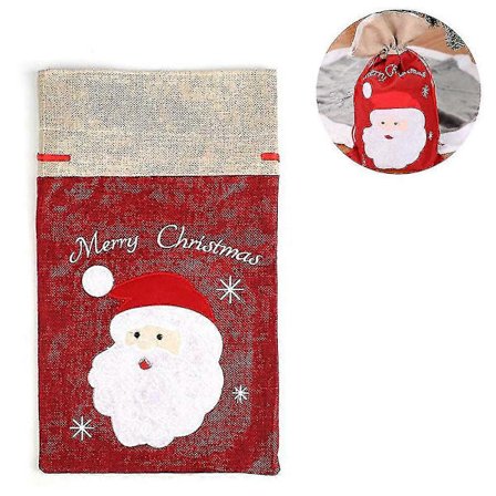 Julegavepose - Jute taske - Snemand