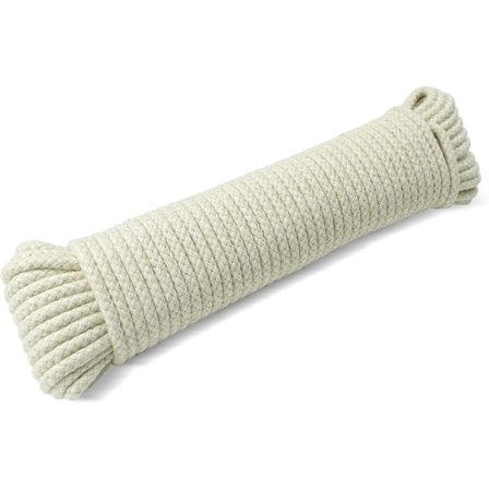 Vaskesnor Udendørs Tøjline Vasketøjsline Udendørs Multipurpose Flettet Bomuld Blød Snor til Have og Håndværk | 4 mm (10 m)