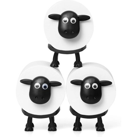 Toiletpapirholder Får - Sød Badeværelsesindretning - 3-pak