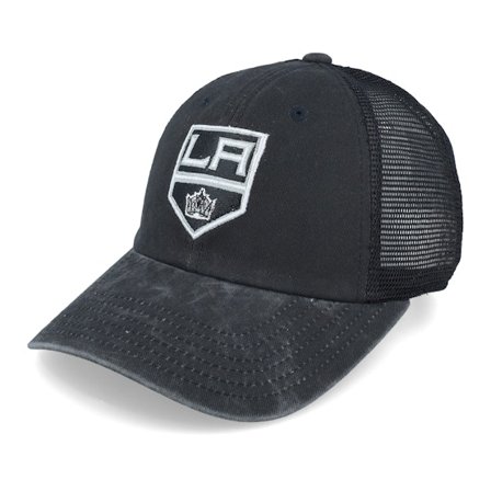 American Needle - NHL Svart trucker Caps - Los Angeles Kings Raglan Bones Black Trucker @ Hatstore