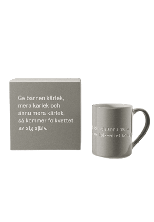 Design House Stockholm Mugg, Ge barnen kärlek Kök & matlagning Grå 35CL