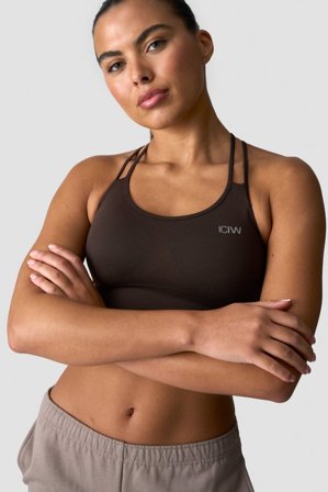Define Seamless Sports Bra Dark Brown