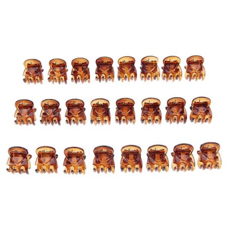 24 stk. Mini hårklyper i resin Plastikklemmer Pins Stylingverktøy for