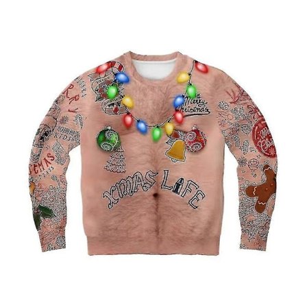 Fula jultröjan Unisex Pullover Jumper Tunika Flerfärgad 4XL