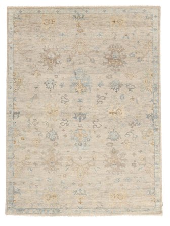 Handknuten Usak Indisk Matta 267X361 Beige/Orange