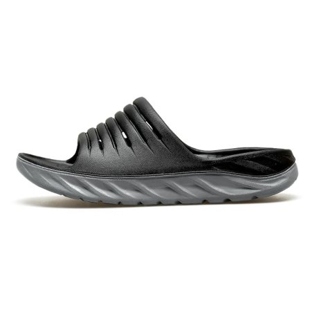 Herrar Recovery Sandaler med Bekväm Plantar Fasciitis Arch Su Svart EUR 43 Svart
