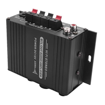 12v Mini Audio Power Car Amplifier Digital Audio Receiver Amp Dual Channel 20w+20w Bass Treble Volu
