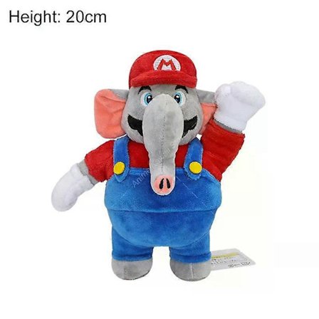 AGame Mario Plyschdocka Söt Mario Luigi Princess Peach Daisy Rosalina Elefant Bowser Bowser Jr Vivian Ninji Gosedjur