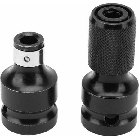 2 stycken 1/2 till 1/4 sexkantshylsa teleskopisk hylsadapter för elektrisk skiftnyckel