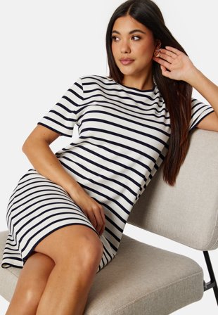 GANT Striped SS T-Shirt Dress Classsic Blue Klær