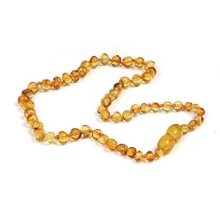 Råt Rav Halskæde/Ægte Baltisk Rav Halskæde Lavet af Naturlige upolerede Ravperler 32cm