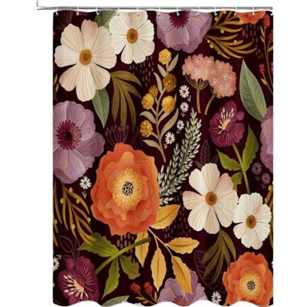 Bohemsk dusjforheng - Abstrakt dusjforheng - Vaskbart - 180 x 200 cm