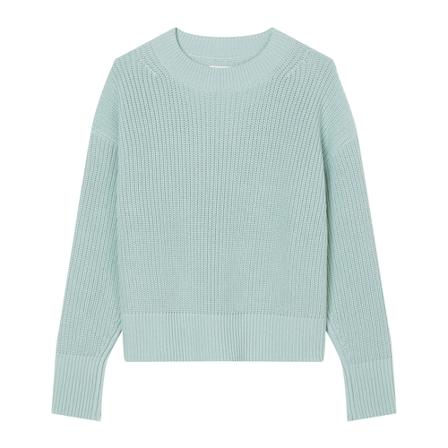 Marc O'Polo Knitted crewneck jumper, relaxed fit Blå, Dame Striktrøjer