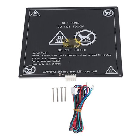 12V 1.2Ω 3D Printer Aluminium Opvarmet Seng med Varmesengskabel 220x220x3MM til A8 A6 A2