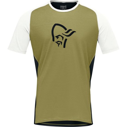 Norrøna Men's Fjørå Wool T-shirt Men Short sleeved fitness sweater Green M