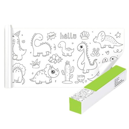 Ny Børnetegningsrulle, DIY Farvefyldning Klæbrig Tegnepapirrulle til Småbørn, Tegneblok til Børn, Småbørns Malerisæt db