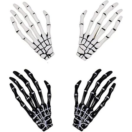 Skeletthänder Benhårklämmor Klor Skallehand Barrett Punk Skräck Hårklämma Hårnål Halloween Håraccessoarer för Kvinnor Flickor