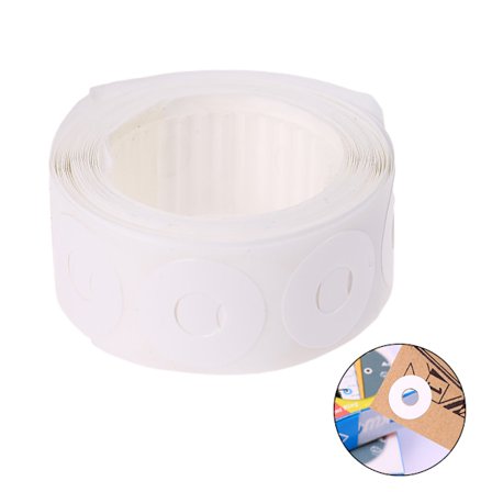 250 stk./æske kontoretiketter Selvklæbende hulbeskytter Løsbladspapir hulforstærkningsetiketter Runde klistermærker