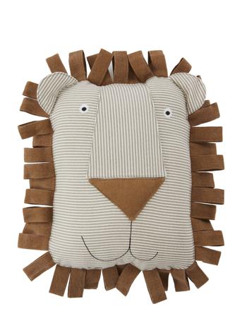 Lobo Lion Denim Cushion Home Kids Decor Cushions Brun OYOY Living Design