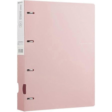 Hållbar 4-rings perm, med fingerhull, mappe, 2", A4-størrelse, rommer 240 ark, 3,15" hullavstand, kontorrekvisita, rosa_jar