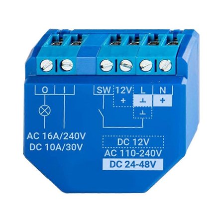 Hot deal til lav pris! For Shelly Plus 1 Smart WiFi Relébryter Kontroll Monitor Strøm for Hjemmekontroll Lys Apper Garasjeporter - Glad