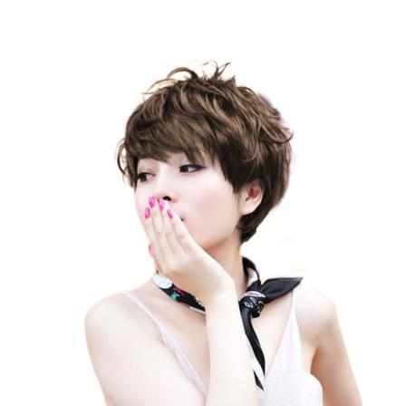 Mode Kvinnor Lady Girl Kort Lockigt Hår Peruk Cosplay Party