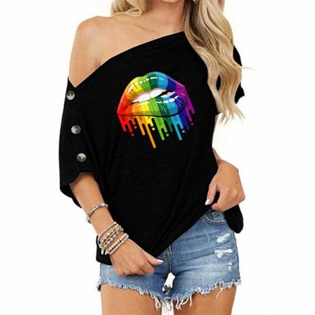 Aktivt Print Två 2-delade Set Kvinnor Casual Kortärmad T-shirt