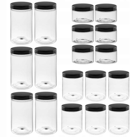 Set med burkar matbehållare 1,5 L 1 L 0,5 L