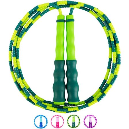 Pehmeä helmillä varustettu hyppynaru - Säädettävä miehille, naisille ja lapsille - Tang