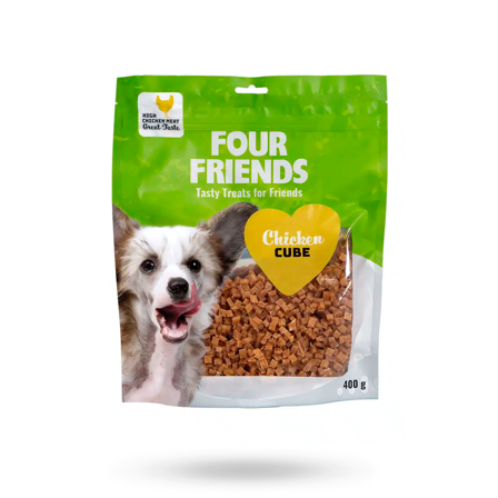 Fourfriends Chicken Cube 400g - Matskåler, Hundegobiter & Tyggeben til hund & katt på Doggie.no