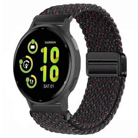 20mm 22mm Nylonarmband för Garmin Vivoactive 5/Active 5 Justerbart magnetiskt armband för Garmin Forerunner 55 165 Vivomove Trend