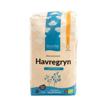 Manna Havregryn Lättkokt Glutenfri 1 kg