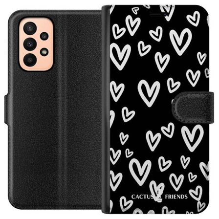 Yhteensopiva Lompakkokotelo Samsung Samsung Galaxy A23 Cactus and Friends - Handdrawn Love Chaos