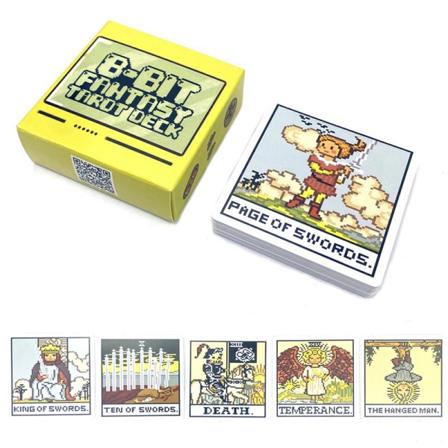 8 Bit Fantasy Tarot Deck Card Prophecy Fate Divination Family P Multicolor one size
