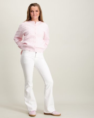 LMTD NLFBICE TWI LW S FLARED PANT Vit Byxor Tjej - Kids Brand Store