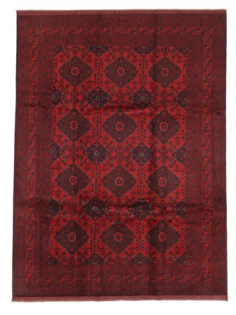 Kunduz Rug Oriental Black/Dark Red Large (Wool, Afghanistan)